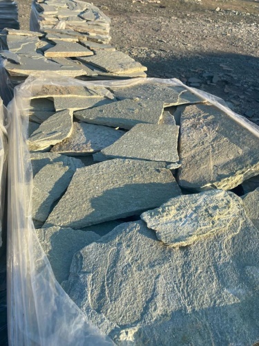 Плитняк златолит зелёный для цоколя, отмостки купить в Елабуге