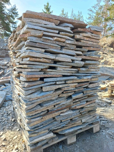 Плитняк златолит серебристый для цоколя, отмостки купить в Елабуге