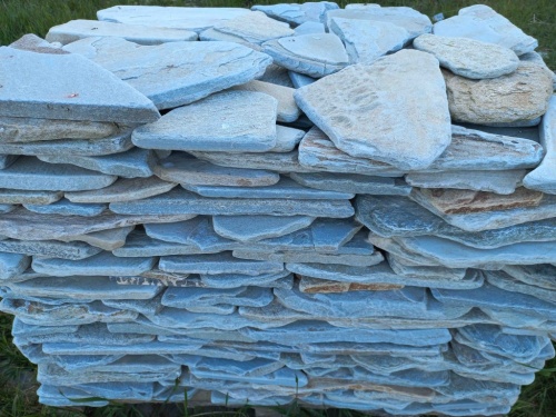 Плитняк златолит зелёный галтованный для цоколя купить в Елабуге